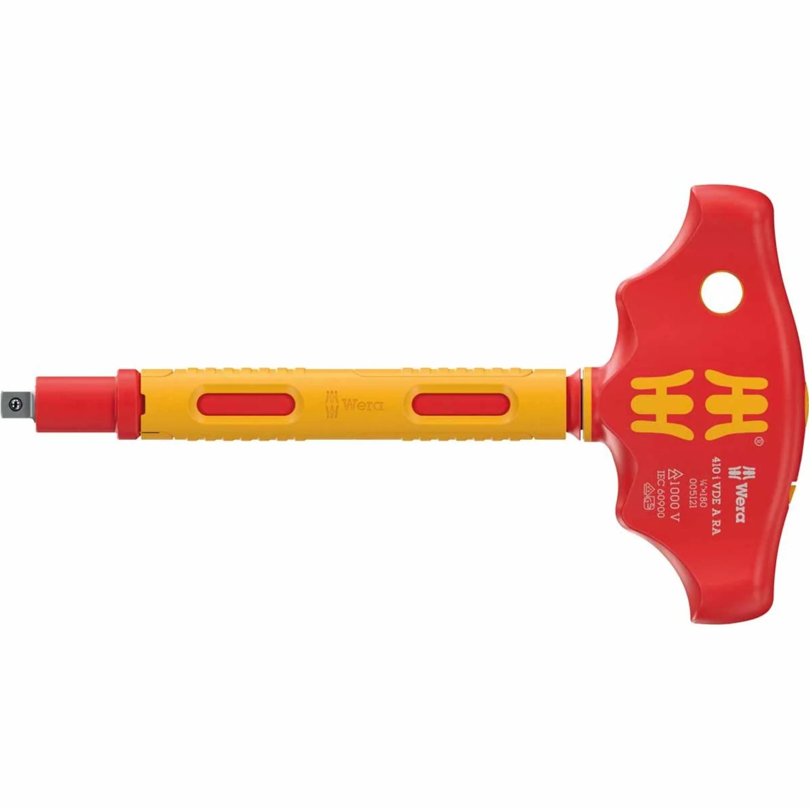 Wera Tools 410 i VDE A Ra VDE T-Handle Ratchet Screwdriver For 1/4" VDE Sockets