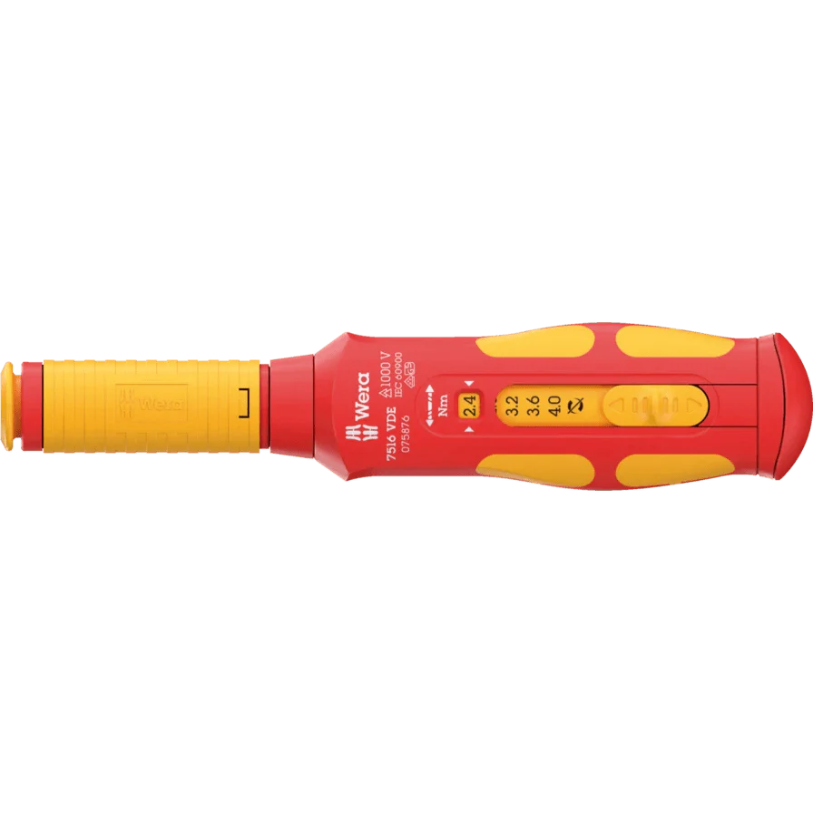 Wera Tools 05075876001 7516 VDE Kraftform Safe-Torque Speed Torque Screwdriver 2,4-4,0 Nm