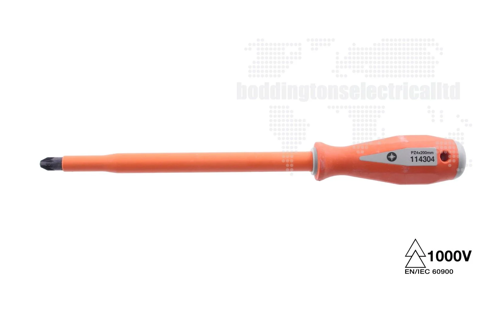 Boddingtons Electrical PZ Insulated Screwdrivers , PZ4, 200mm Blade Length, 320mm Overall Length 114304