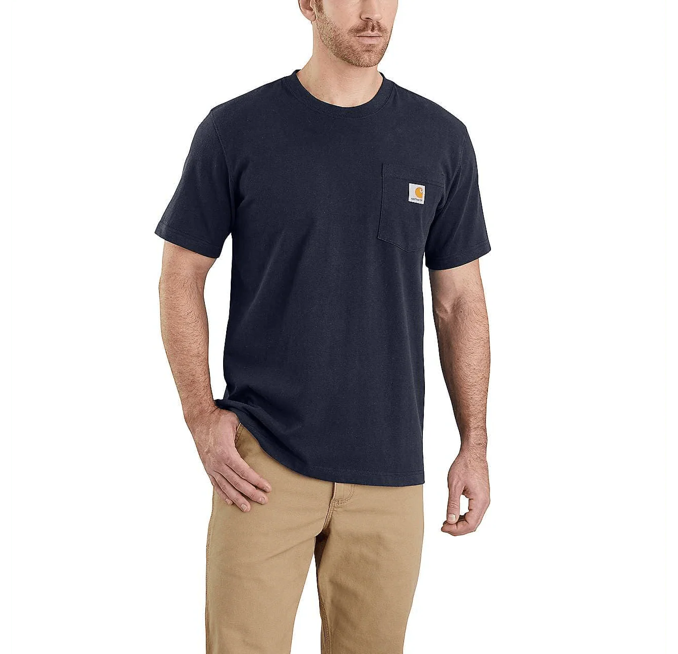 Carhartt® Relaxed Fit Dearborn Heavyweight Short-Sleeve K87 Pocket T-Shirt Navy