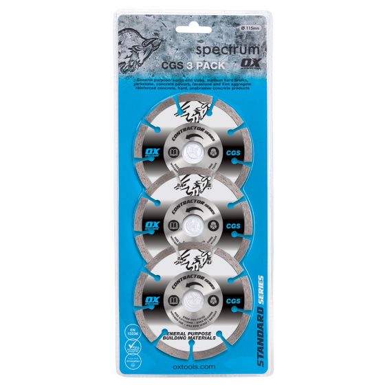 Spectrum Contractor CGS Diamond Blade Triple Pack 115/22.23mm - X3-CGS-115/22