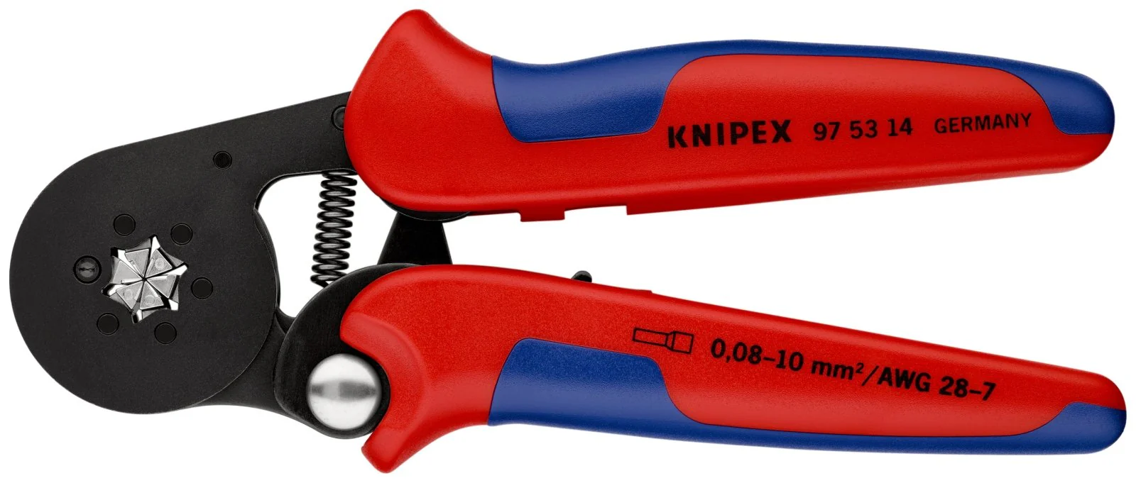 KNIPEX Crimping Pliers for Wire Ferrules Self-Adjusting with Lateral Access 180mm - 97 53 14