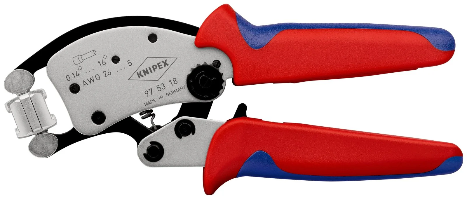 KNIPEX Twistor16® Self-Adjusting Crimping Pliers 240mm - 97 53 18