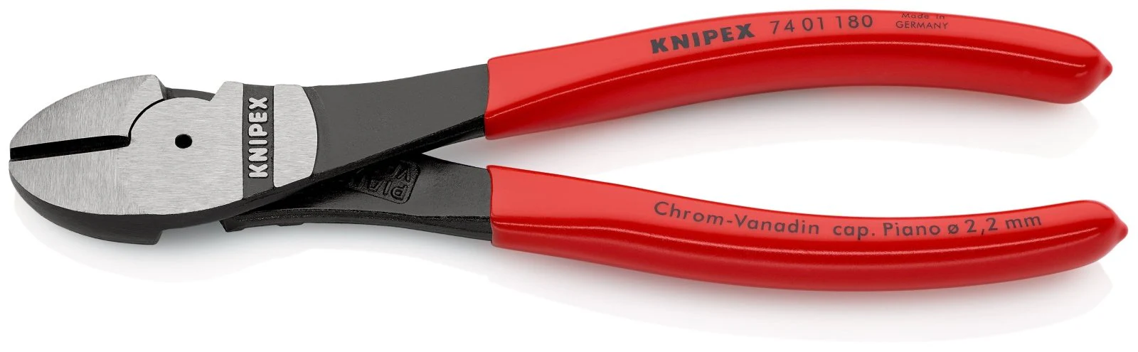 KNIPEX High Leverage Diagonal Cutter 180mm - 74 01 180