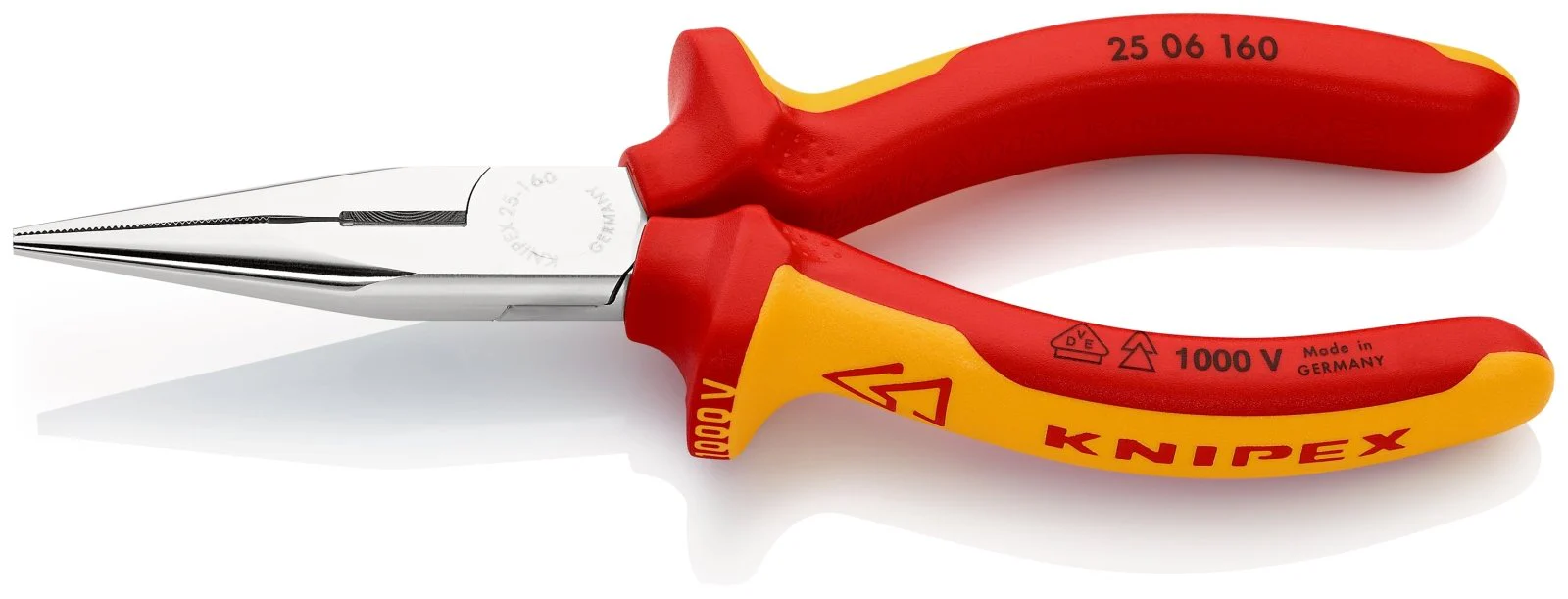 KNIPEX Cutting Snipe Nose Side Pliers 160mm  - 25 06 160