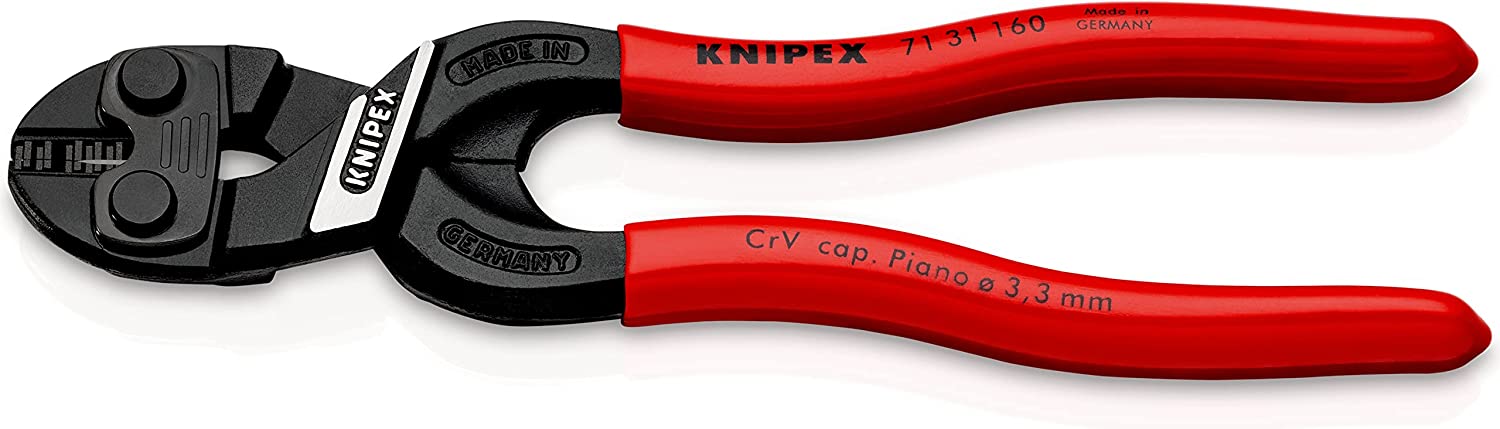 KNIPEX CoBolt®S Compact Bolt Cutters with recess in the cutting edge - 71 31 160
