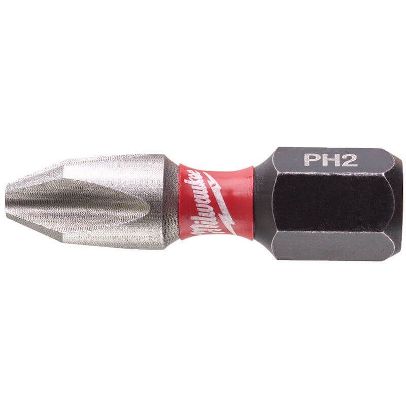 Milwaukee Shockwave Impact Duty PH2 X 25mm Screwdriving Bits - Image 2