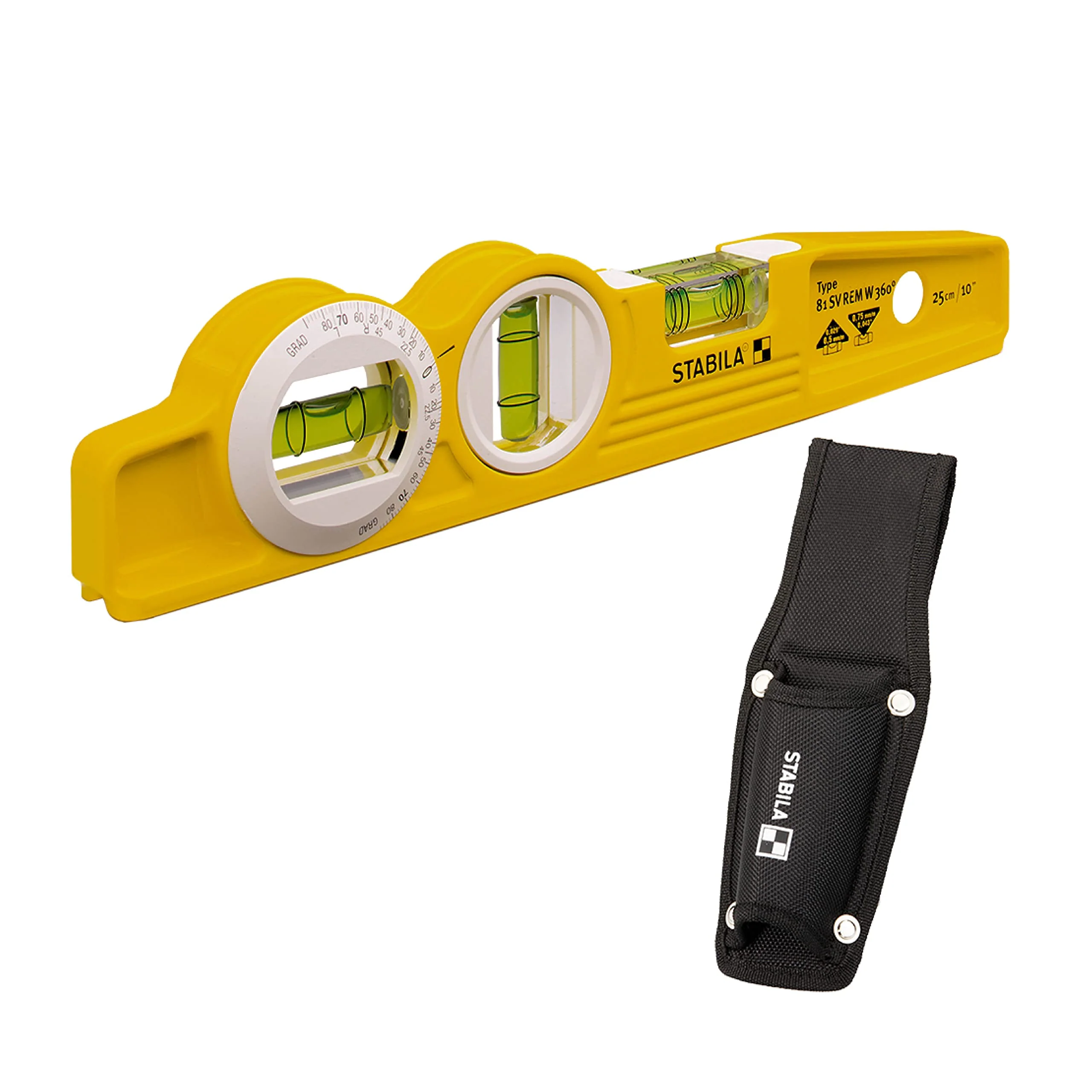 Stabila Type 81 SV REM W360 torpedo spirit level, 25 cm