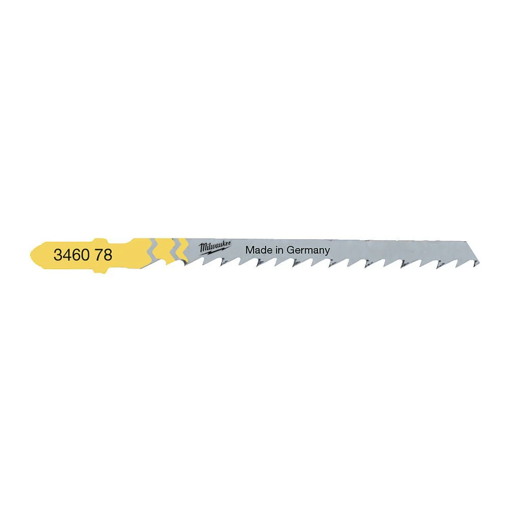 Milwaukee T244D 75mm x 4mm Curve Jigsaw Blades 4932346078 - 5pc