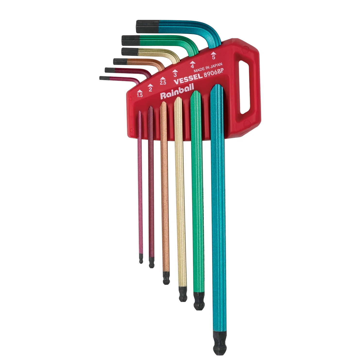 Vessel 'Rainball' L-wrench 6-pc set No.8906BP - Image 2