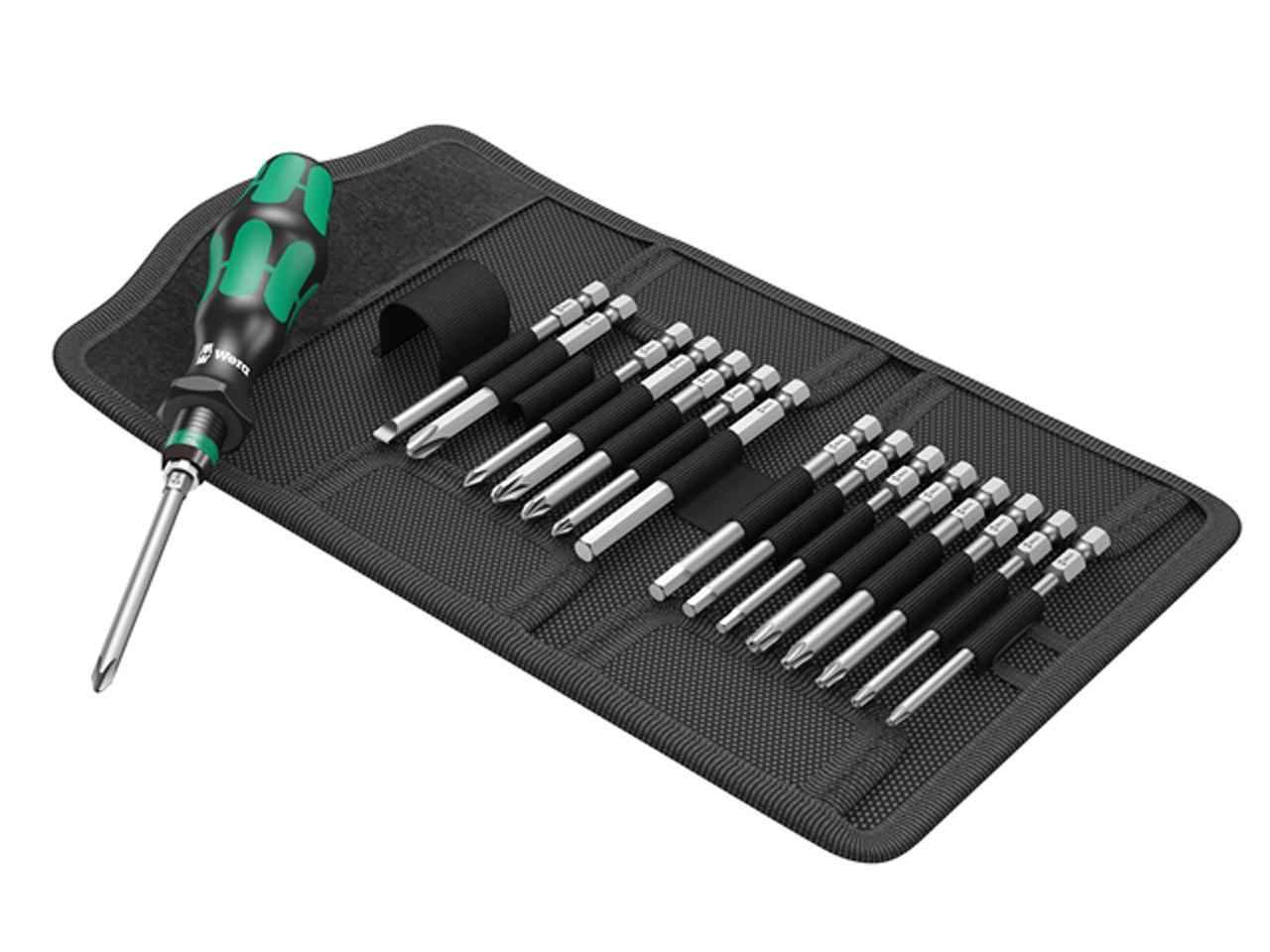 Wera Tools  05059295001 Kraftform Kompakt 60 17 Piece Bit-Holding Screwdriver & Bit Set PH/PZ/SL/TXBO/HEX