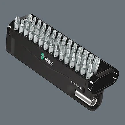 Wera Tools 05057438001 Bit-Check BC 30 Wood 2 SB, 30 pieces