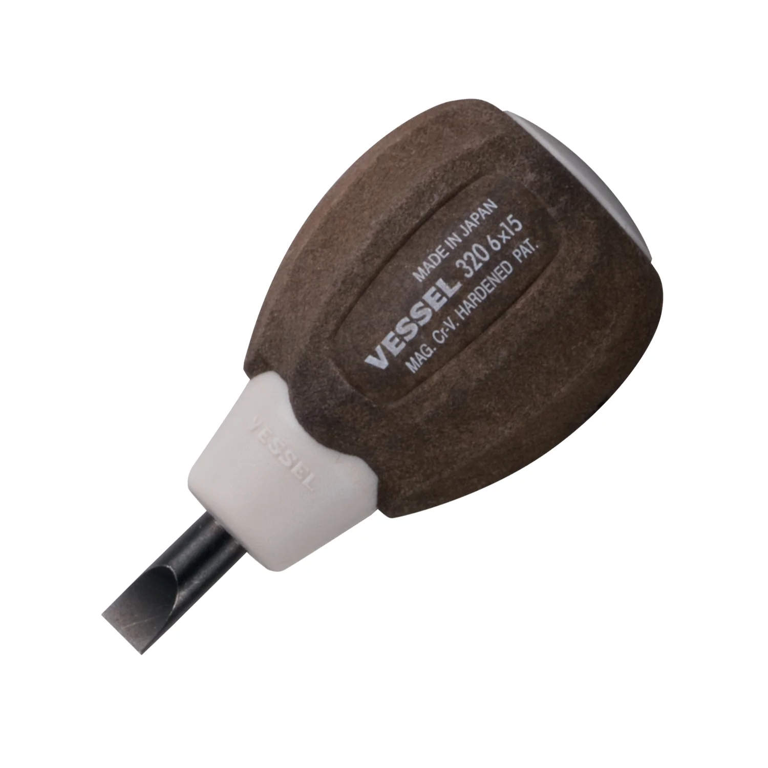 Vessel Wood-Compo Stubby Screwdriver No.320 - 6x15